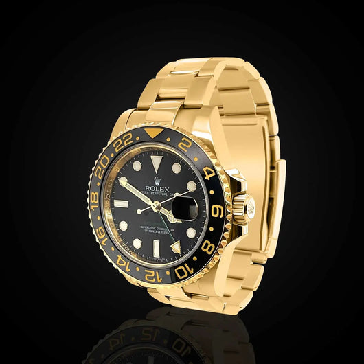 Pre Owned Rolex GMT Master II 40 mm Black Dial