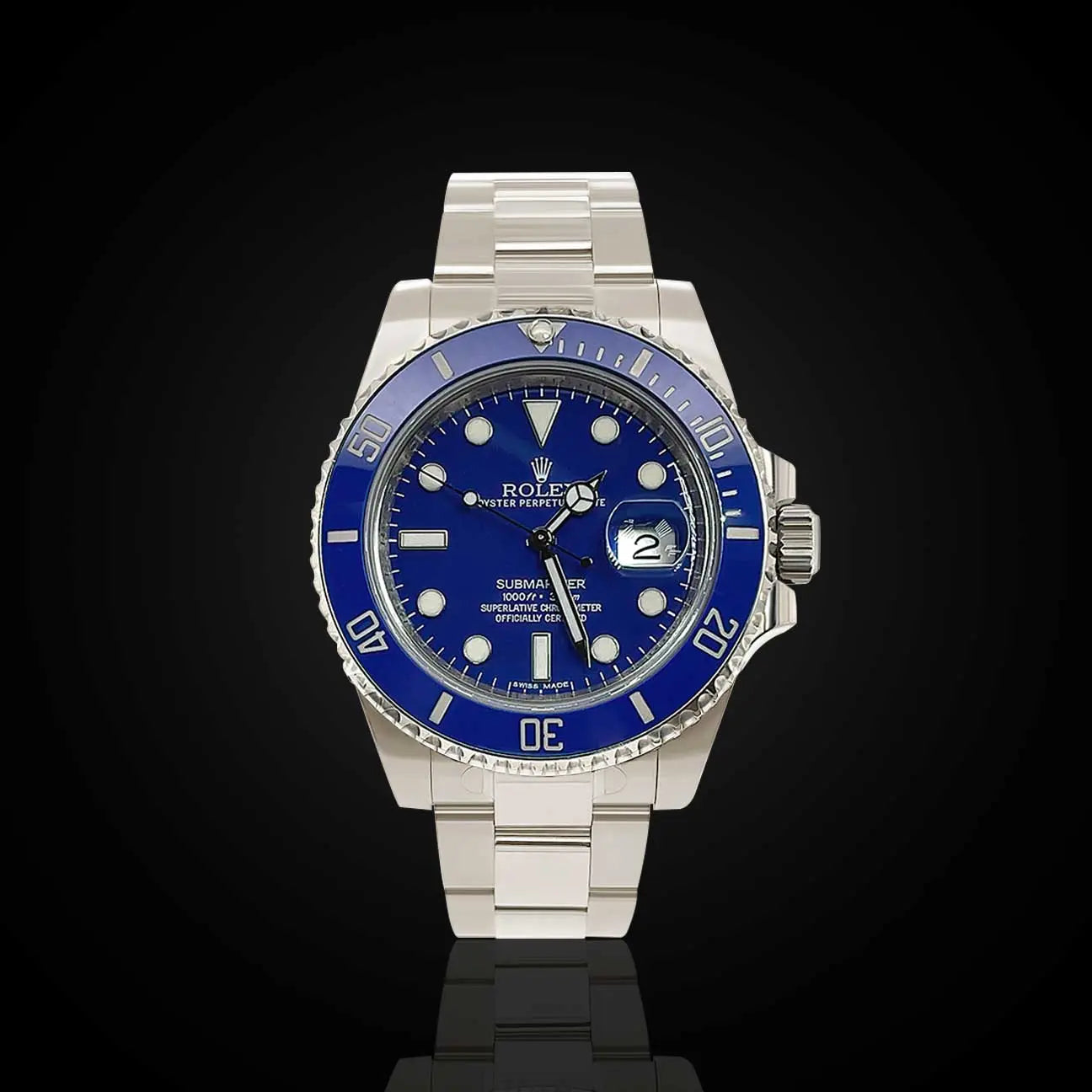 Rolex submariner outlet blue second hand