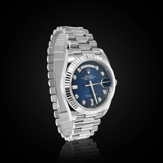 Rolex Day Date 36 mm Blue Dial 128239-0023
