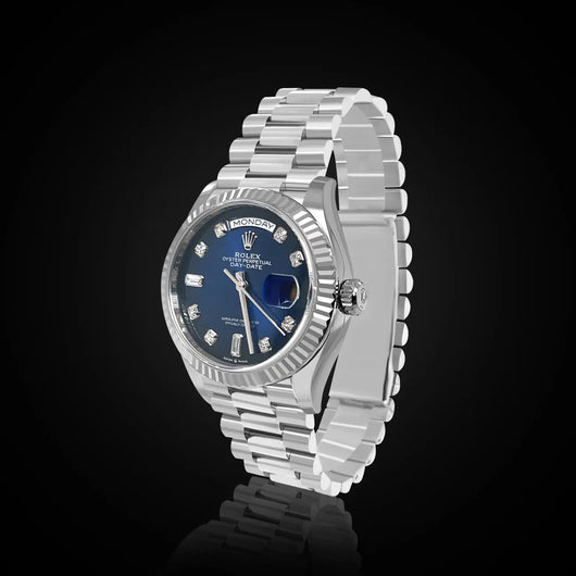 Rolex Day Date 36 mm Blue Dial 128239-0023