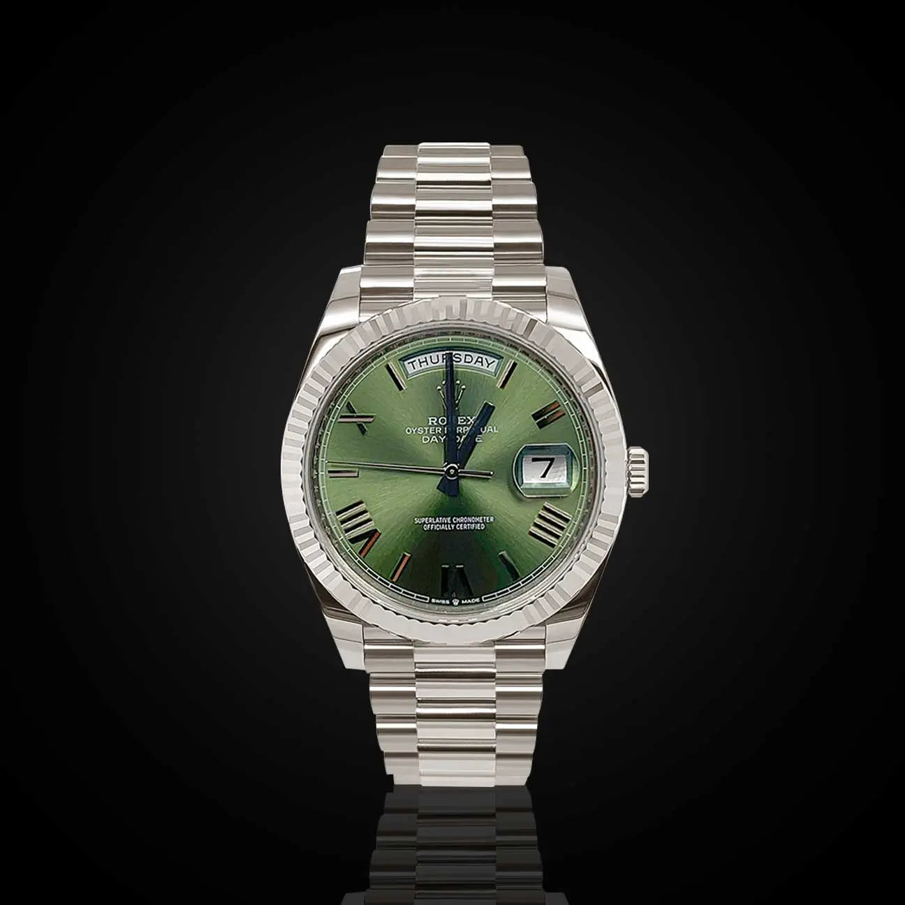 Rolex day date 40mm hotsell green dial