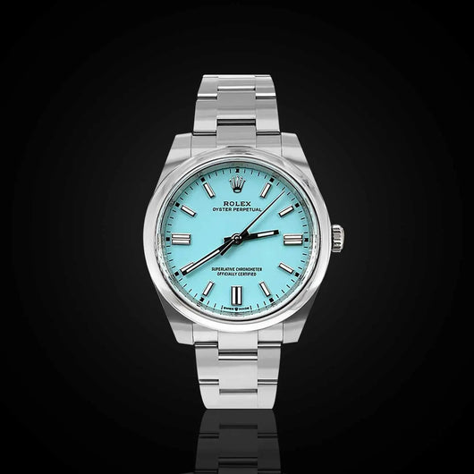 Rolex Oyster Perpetual 36 mm Turquoise blue Dial 126000-0006