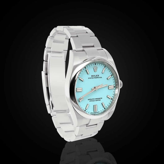 Rolex Oyster Perpetual 36 mm Turquoise blue Dial 126000-0006