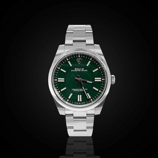 Rolex Oyster Perpetual 41 mm Green Dial 124300-0005
