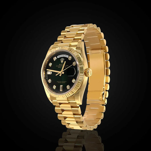 Rolex Day Date 36 mm Green Dial 128238-0069